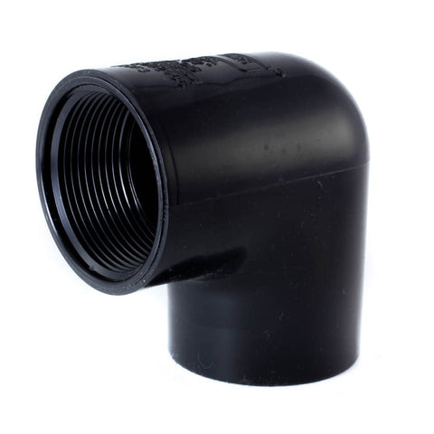 Black Schedule 40, 90 Degree Elbow, FPT x FPT - Savko Plastic Pipe & Fittings