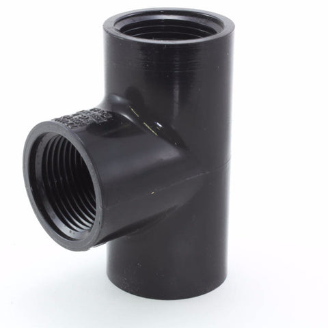 Black Schedule 40, Tee, Thread x Thread x Thread - Savko Plastic Pipe & Fittings