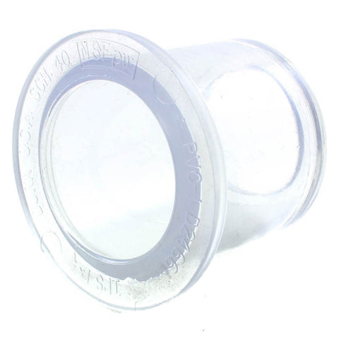 Clear Schedule 40, Reducing Bushing, Slip x Spigot - Savko Plastic Pipe & Fittings