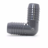 PVC Insert, 90 degree Elbow, Barb x Barb - Savko Plastic Pipe & Fittings