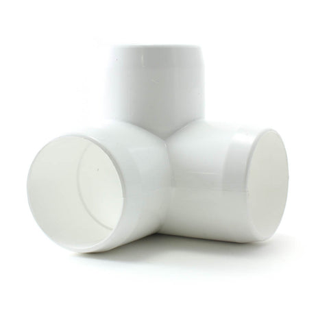 PVC White, Furniture Fitting, 3 Way Ell - Savko Plastic Pipe & Fittings